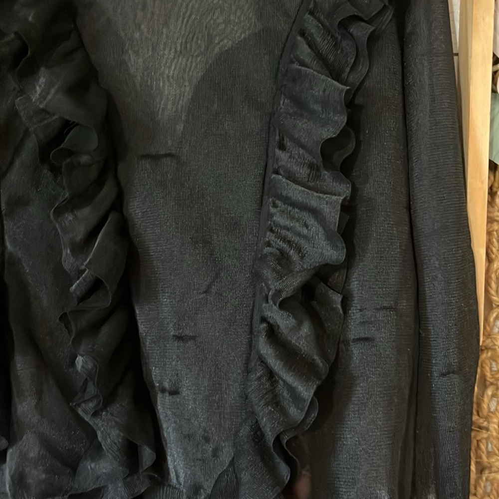 SoldddUlla Johnson Theodora pullover top in Noir small - Picture 4 of 8